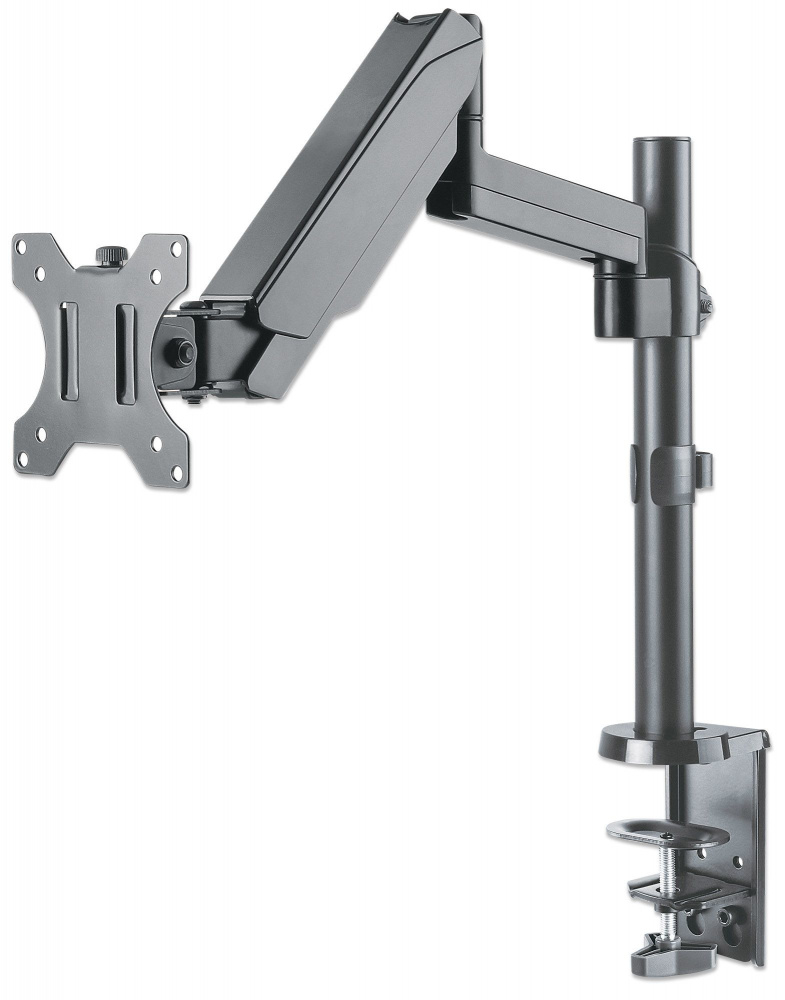 Soporte universal de pared para monitor MANHATTAN con pist&oacute;n a gas,Soporta un monitor de 17